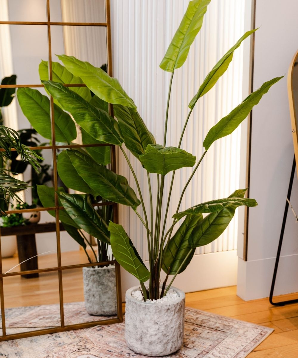 Moka Artificial Spathiphyllum Leaf Potted Plant (Multiple Sizes)