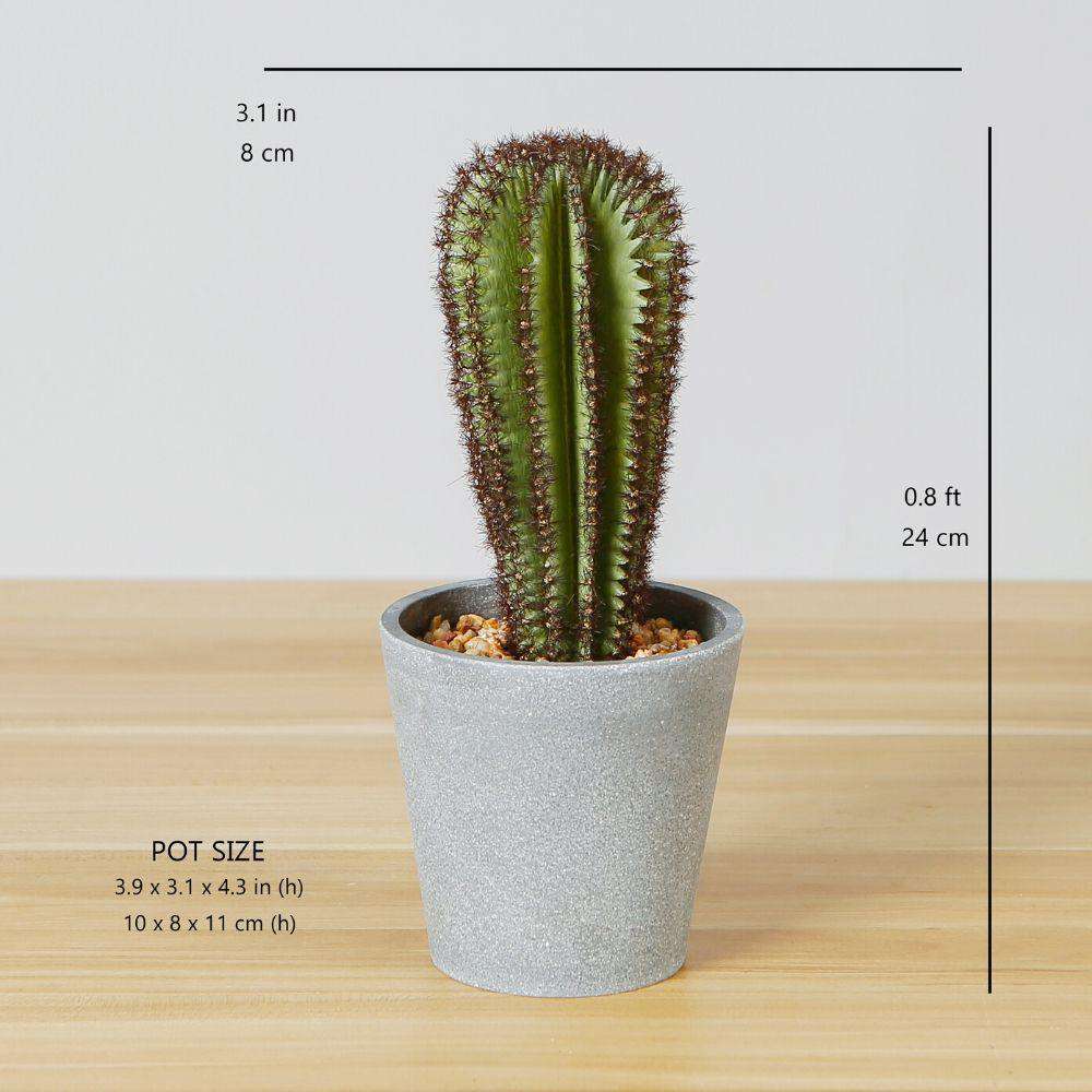 Goza Artificial Cactus Tree Potted Plant 9"